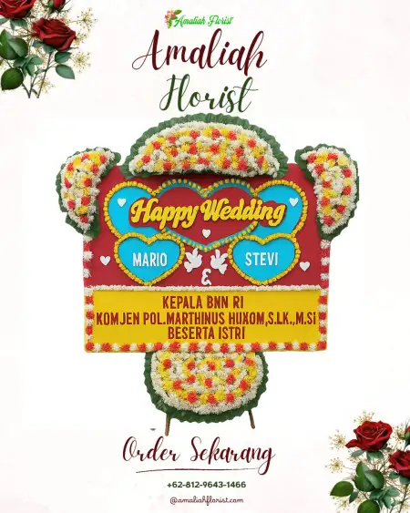Papan Bunga Pernikahan Gantungan